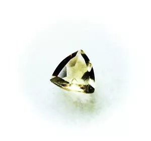 NICE 5mm FACETED .42cts TRILLION CUT GOLDEN YELLOW CITRINE BRAZIL GEMSTONE VS - Picture 1 of 2