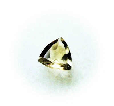 NICE 5mm FACETED .42cts TRILLION CUT GOLDEN YELLOW CITRINE BRAZIL GEMSTONE VS - Image 1 of 2
