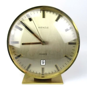 Kienzle Design Metall Tischuhr Quartz-Uhrwerk Messing Möller? Datumsanzeige - Bild 1 von 6