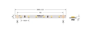 ELC STRISCIA LED 5W/ MT 24V BIANCO NATURALE IP20 SERIE GEMMA 2835 5M - Foto 1 di 1