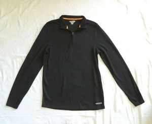 Suéter OmniWool para hombre mezcla de polietileno lana negra 1/4 cremallera orificios para el pulgar M nuevo sin etiquetas - Imagen 1 de 5