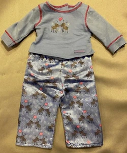 American Girl Muñeca Reno Seda Pijamas Conjunto Pijamas Vacaciones Navidad Retirado - Imagen 1 de 8