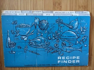 Recipe Finder By The Cook Book Guild Book Booklet Vintage Cooking Unused - Picture 1 of 3