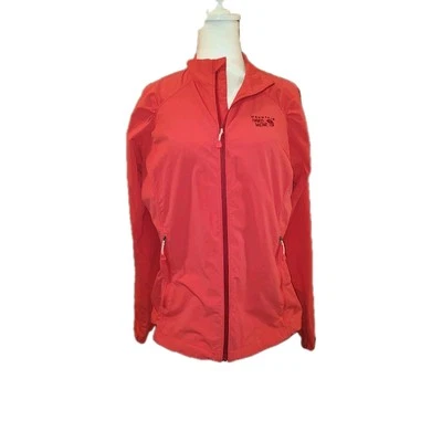 Chaqueta Mountain Hardware Para Mujer Lg Coral Melocotón Senderismo Bolsillos con Cremallera Embalable Gorp* Foto 1 de 4