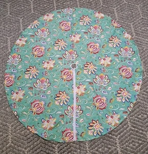 Mantel Redondo Exterior con Agujero de Paraguas Cremallera Verde Multicolor Floral - Imagen 1 de 10