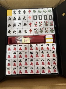 Yellow Mountain Imports Chinese Mahjong Set – Rouge Prestige– 146 Medium Tiles - Picture 1 of 9