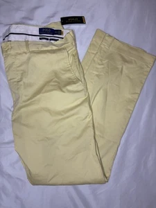 Polo Ralph Lauren Performance Golf Tailored Fit Yellow Pants Men 38x32 NWT $148 - Picture 1 of 9