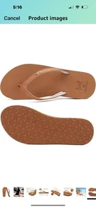 KuaiLu Womens Arch Support Flip Flops Comfortable Slip On Sz 8-9 Summer Beach - Picture 1 of 8