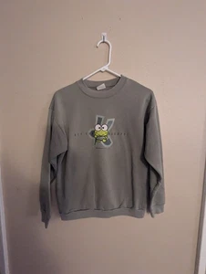 Vintage 1996 Keroppi Green Crewneck Sweatshirt Small Sanrio Hello Kitty - Picture 1 of 4