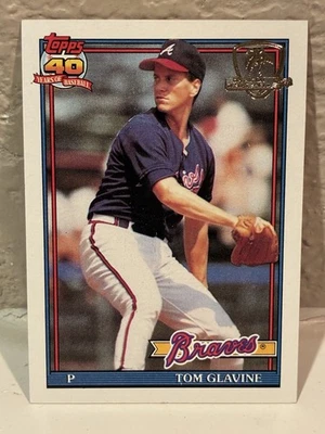 1991 Topps Desert Shield Tom Glavine #82 Atlanta Braves casi nuevo E Foto 1 de 2