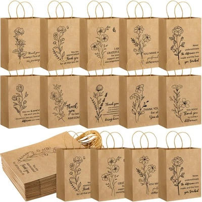 50 Piezas Bolsas Regalos de Agradecimiento Navidad 8.27x4.33x10.63 '' para Aula Escuela... Foto 1 de 4