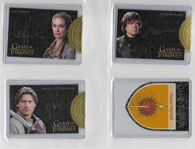 Game of Thrones Season 3 2014 Master Set R1A All Autographs Gold Parallel Cards - Image 1 of 4