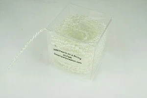 3MM Faux Pearl Plastic Craft BEADS on a String - 20 Feet in a BOX - CHOOSE COLOR - Picture 1 of 18