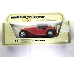 MATCHBOX MODELS OF YESTERYEAR, 1945 MG-TC Y-8 Red/Tan Hood. - Picture 1 of 6