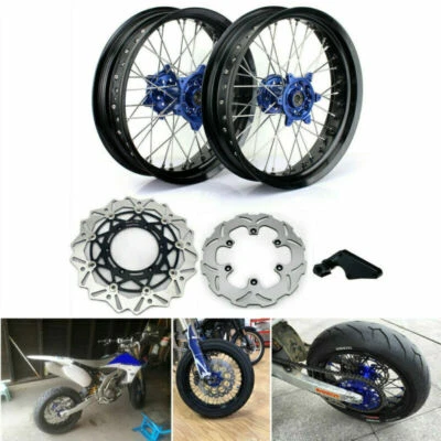 For Yamaha 17"x3.5/4.25 Supermoto Wheels Rotors Adapter YZ250F YZ450F 2009-2013 - Image 1 of 4