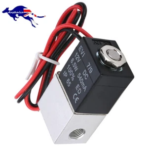 DC 12V Solenoid Valve 1/4" Normally Closed 2 Way Quick Release Pneumatic Valves - Picture 1 of 10