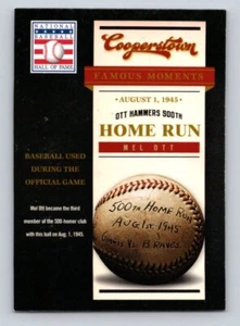Panini Cooperstown 2012 - Famous Moments #8 Mel Ott - Imagen 1 de 2