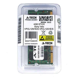 4GB SODIMM Sony VPCL12M1E/S VPCL12S1E/S VPCL135FX/B VPCL137FX/B Ram Memory - Picture 1 of 1