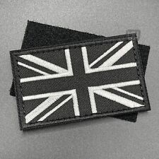 Black Union Jack Patch Hook & Loop Police Military Tactical Security UK GB Flag