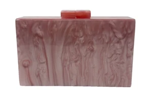 NEW Acrylic Clutch Bag Pink Purse Perspex Bag Handbags for Women w/ Straps - Picture 1 of 5