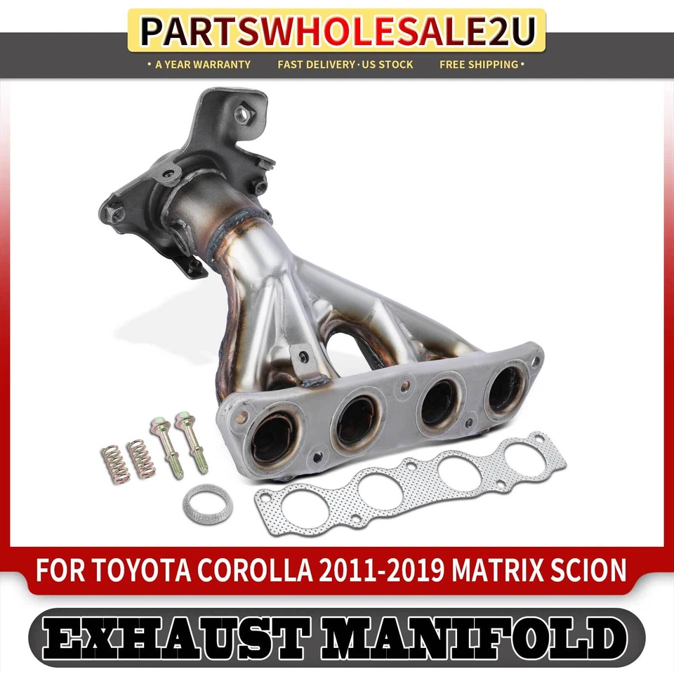 Colector de escape con kit de junta para Toyota Corolla 2011-2019 Scion iM 2016 1,8 L Foto 1 de 4