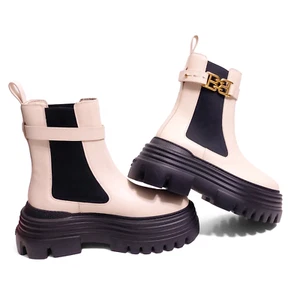 Bally Greby Chelsea Boots EU38 US 7.5 | Calf Leather, Gold Buckle, Made in Italy - Picture 1 of 11