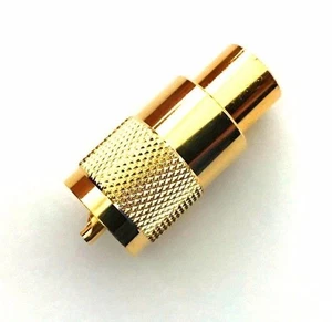 5 Pack Gold Plated PL-259 UHF Male Solder RF Coax Connector for RG-8, 213 Marine - Picture 1 of 3