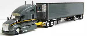 DCP Custom stretched frame gray/yellow KW T680 spread axle reefer 1/64 no box - Picture 1 of 6