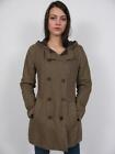 M0851 Canada Cotton Linen Jacket Wool Lined Ladies Hooded Double Breasted Coat~6