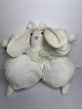 Vintage Primitive Bunny Doll Floppy Ear Rabbit Rag Stuffed Country 10” handmade
