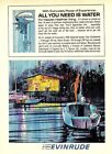 EVINRUDE Outboard Motors Range ADVERT (2) Vintage Original 1966 Print Ad 164B/91