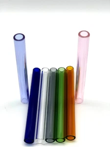 4''Long ( 10) Pcs Pyrex Glass Tubing 12mm OD 8mm ID 2mm - SELECT YOUR NEED COLOR - Picture 1 of 11