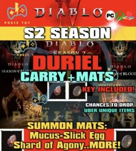 DIABLO 4 DURIEL BOSS: Shard Agony/Mucus Huevo TAPETES TEMPORADA 2 TRANSPORTE 50 Set - Imagen 1 de 1