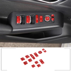 Pegatina de parche de botón interruptor elevador de ventana de aleación roja para Honda Civic 11th 2022-2023 - Imagen 1 de 11