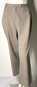 Pantalones Kim Rogers Signature Mujer Pequeña a Cuadros Pieza Recta Talla 12P - Imagen 1 de 6