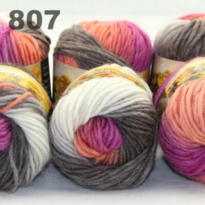 Sale 6Skein6x50g Chunky Hand Wool Colorful Scarves Hand Knitting Crochet Yarn 07 - Picture 1 of 8