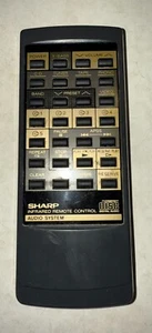 Sistema de audio estéreo SHARP original OEM CMS-980CD control remoto negro probado - Imagen 1 de 3