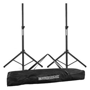 2x DJ PA Boxen Ständer Lautsprecher Stativ Boxenstativ Stahl mit Stativtasche - Bild 1 von 6