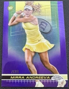 Mirra Andreeva 2024 Topps Cromo Tenis Púrpura Refractor/499 Rookie RC #81 - Imagen 1 de 1