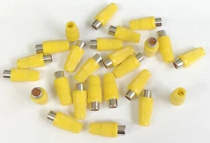 25PK Audio Video Cable RCA Phono Relay Jack Plastic Molded Handle Connectors - Picture 1 of 1