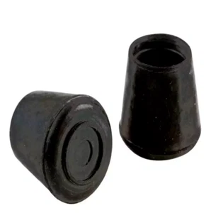1 Zoll Schwarze Gummi Beinkappen (4er Pack) - Bild 1 von 4