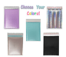 You Choose! 5 Colors 6x9 Bubble Padded Mailers, 6x10 Metallic Shipping Envelopes