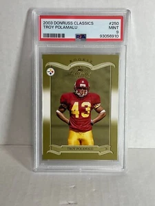 Troy Polamalu 2003 Donruss Classics Rookie Card SP #/900 - Steelers PSA 9 POP7 - Picture 1 of 3