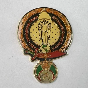 Prendedor de solapa Shriner Mason 1989 International Peace 115ª sesión del Consejo Imperial - Imagen 1 de 1