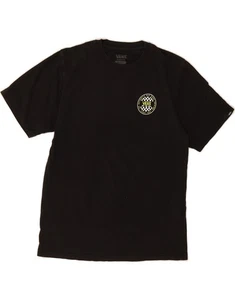 VANS Boys Classic Fit Graphic T-Shirt Top 14-15 Years XL Black Cotton DL48 - Picture 1 of 3