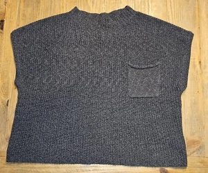 Free People Beach Sweater Knit Sweater Women L Black Crop Sweater Women Mock  - Picture 1 of 3