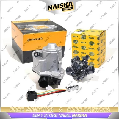 OEM HELLA Thermostat Electric Engine Water Pump for BMW 135i N55 N54 335i 3.0L - Image 1 of 4