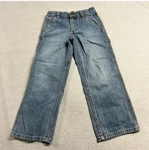 Wrangler Boys Regular Fit Straight Leg Pull On Denim Jeans 100% Cotton Size 7 - Picture 1 of 6