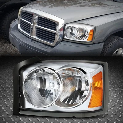 适用于 06-07 道奇 Dakota OE 风格驱动器左侧车头灯头灯铬合金 — 第 1/4 张图片