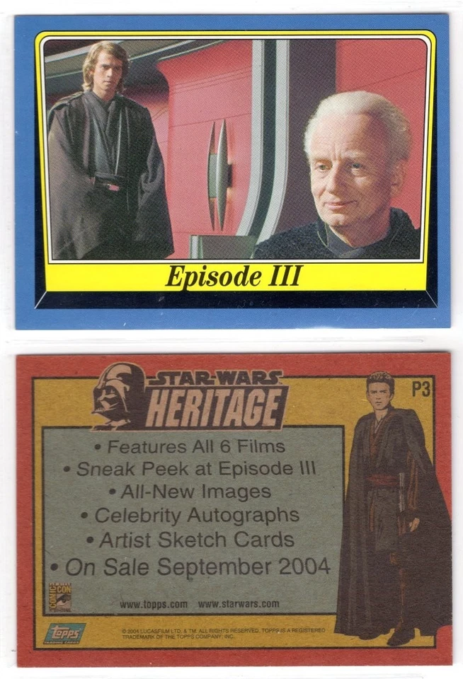 Promo- Star Wars Heritage Episode III #P3 San Diego Comic Con - Image 1 of 1
